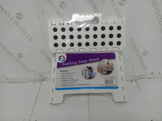 SEALED DID FOLDING STEP STOOL IN WHITE