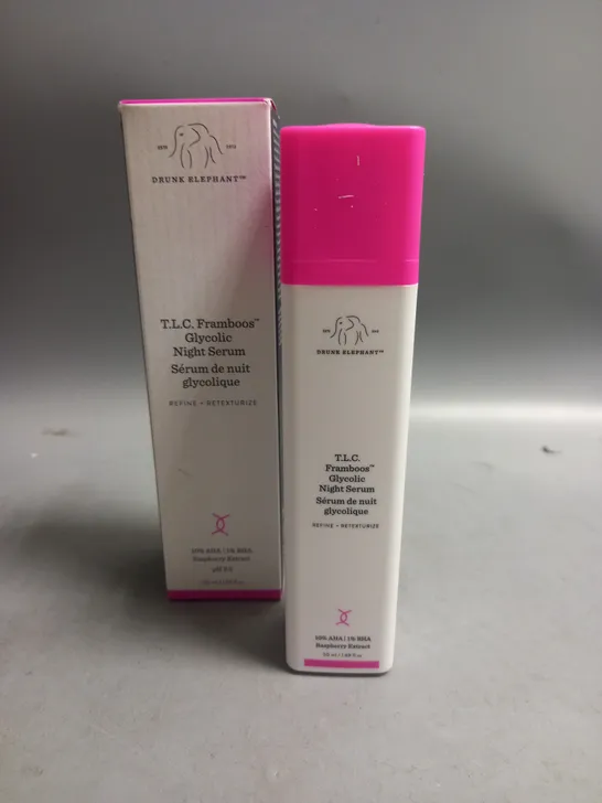 BOXED DRUNK ELEPHANT T.L.C FRAMBOOS GLYCOLIC NIGHT SERUM 50ML