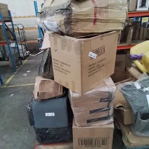 PALLET CONTAINING VARIOUS FURNITURE PARTS AND INCOMPLETE CHAIR SETS ETC.