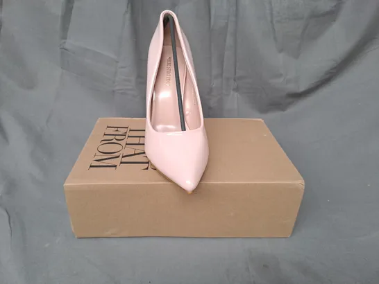 BOXED PAIR OF WHERE'S THAT FROM POINTED TOE HIGH HEEL SHOES IN PINK EU SIZE 39