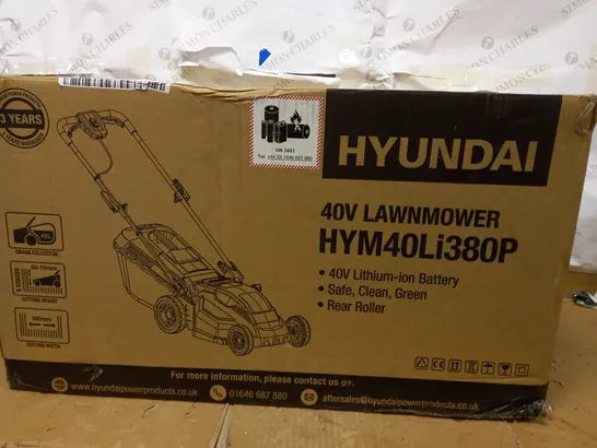 HYUNDAI 15"/38CM CORDLESS 40V LITHIUM-ION BATTERY ROLLER LAWNMOWER