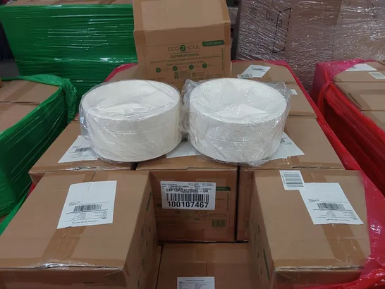 PALLET OF APPROXIMATELY 48 BOXES OF 200x 25.4CM (10" 3 COMPARTMENT) ROUND PULP MOLDED PLATES 