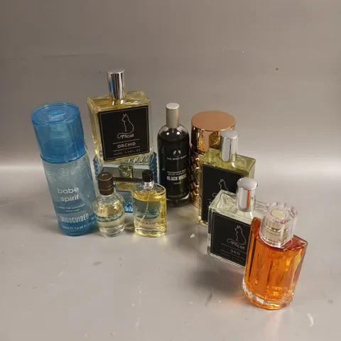 BOX OF 10 UNBOXED ASSORTED FRAGRANCES TO INCLUDE VERSACE FOR MEN, G.BELLINI ONE FRAGRANCE AND MISSGUIDED BODY MIST ETC