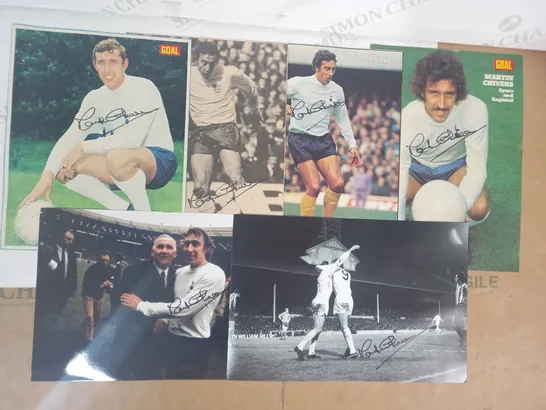 SMALL ASSORTMENT OF MARTIN CHIVERS SIGNED FOOTBALL PHOTOS