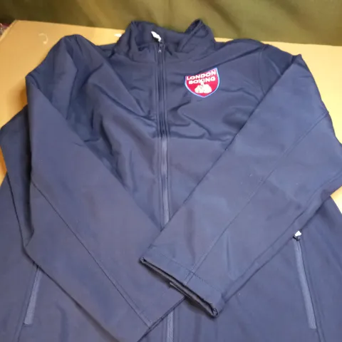 LONDON BOXING SOFT SHELL NAVY ZIP JACKET - SIZE XXL