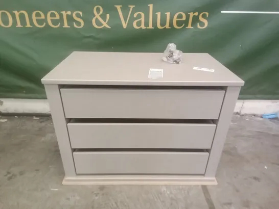 GREY 3 DRAWER CHEST 