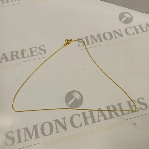 BOXED MONICA VINADER FINE CHAIN NECKLESS - 18CT GOLD VERMEIL. 