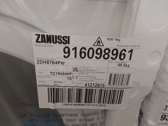 ZANUSSI ZDH87B4PW 8KG HEAT PUMP DRYER