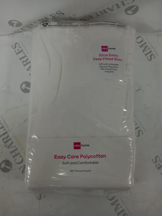 NON IRON 180TC PERCALE EXTRA DEEP 32CM RRP £16