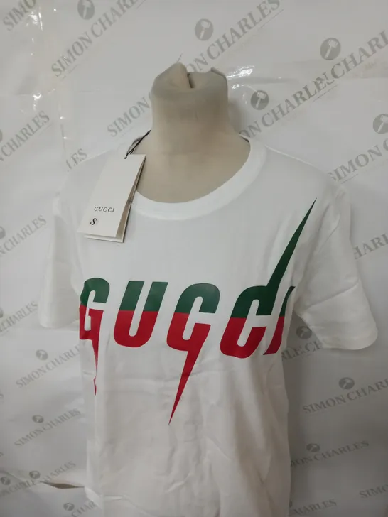 GUCCI LOGO GRAPHIC T-SHIRT SIZE S