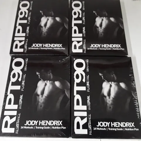 LOT OF 4 SEALED JODY HENDRIX RIPT90 WORKOUT DVD SETS