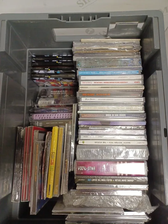 BOX OF APPROXIMATELY 40 ASSORTED CDS & TAPES TO INCLUDE THE BEATLES, ENTER:SHIKARI, 101 90S HITS ETC