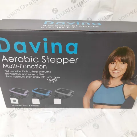 BOXED DAVINA FITNESS MULTI FUNCTION AEROBICS STEPPER, PURPLE