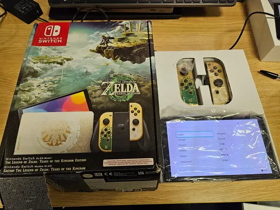 BOXED NINTENDO SWITCH OLED GAMES CONSOLE THE LEGEND OF ZELDA TEARS OF THE KINGDOM EDITION