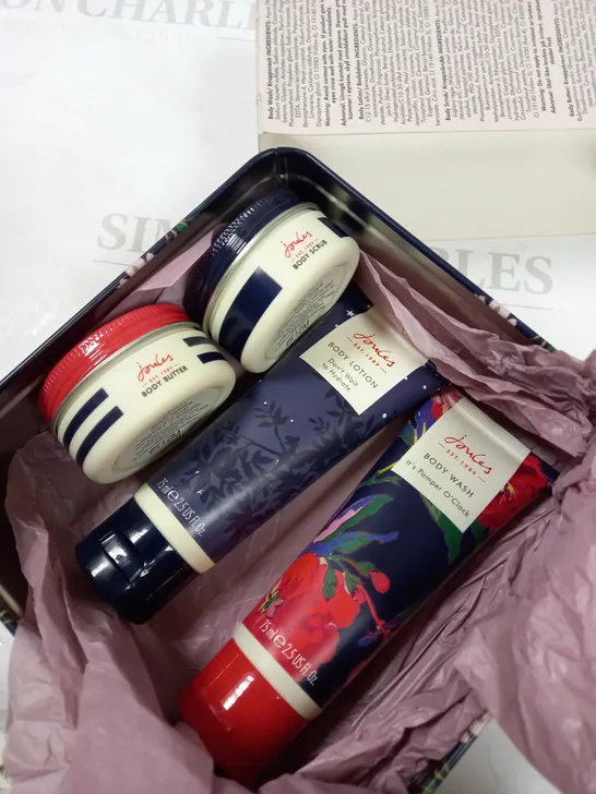 JOULES BODY CARE SET PRESENTED IN A BEAUTIFUL GIFT TIN