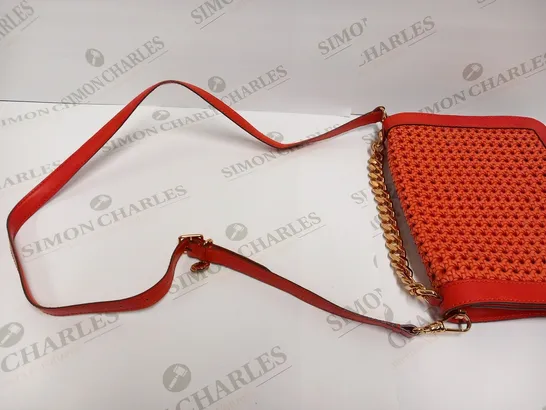 STELLA MCCARTNEY RED LEATHER CLUTCH BAG