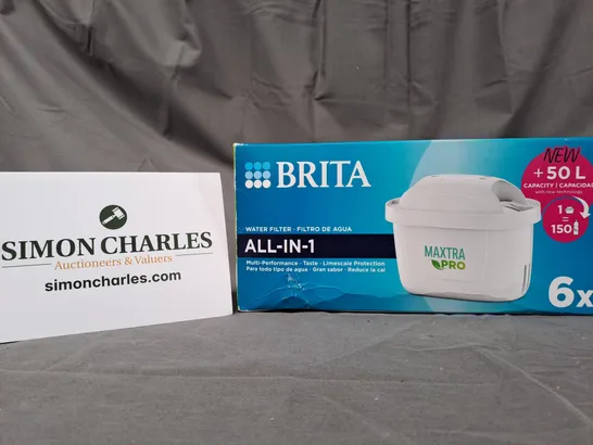 BOXED BRITA PACK OF 6 ALL-IN-1 WATER FILTERS