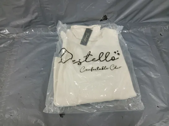 10 BRAND NEW DESTELLO ROLL NECK JUMPER OFF WHITE LARGE 