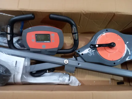 BOXED DAVINA FITNESS FOLDING MAGNETIC EXERCISE BIKE - CORAL - COLLECTION ONLY