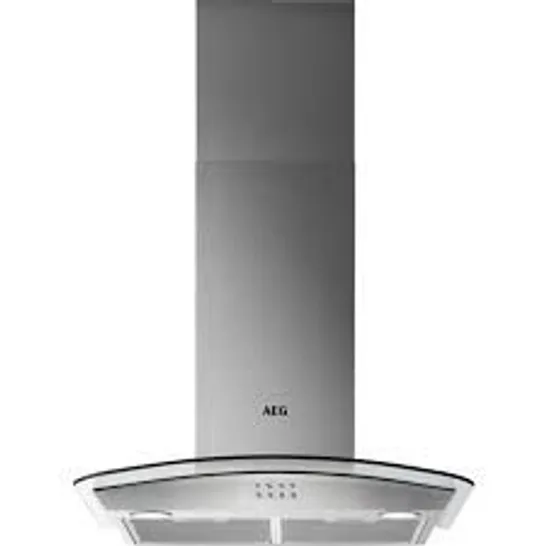 AEG BUILT-IN 60CM CURVED GLASS HOOD DTB3653M STAINLESS STEEL