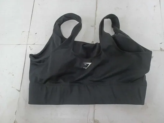 GYMSHARK LONGLINE SPORTS BRA IN BLACK - MEDIUM