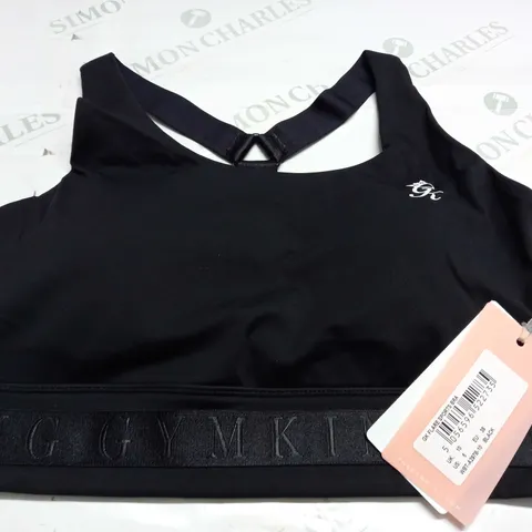 GYMKING FLARE SPORTS BRA IN BLACK - UK 10