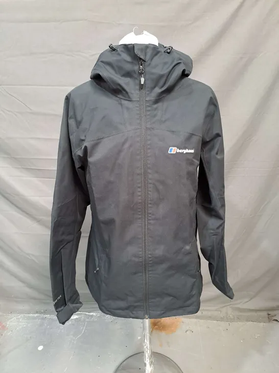 BERGHAUS WATERPROOF COAT IN BLACK SIZE 12