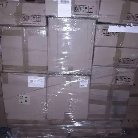 PALLET OF ASSORTED BATHROOM FITTING ITEMS TO INCLUDE 500MM SEMI RECESSED BASINS AND TOILET SEAT AND COVERS