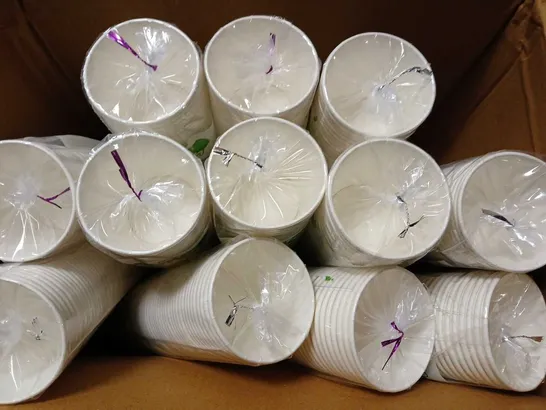 APPROXIMATELY 600 HOT FRESH WHITE SINGLE WALL 7OZ PAPER CUPS