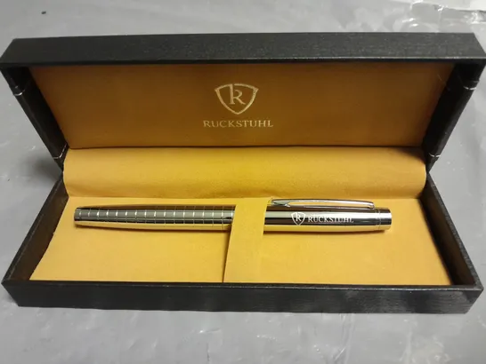 RUCKSTUHL STAINLESS STEEL HAND ASSEMBELED LUXURY PEN IN GIFT BOX