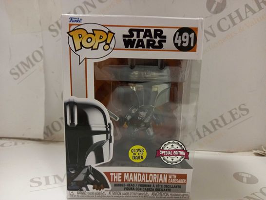 BOXED POP HEAD - STAR WARS THE MANDALORIAN WITH DARKSABER (491)