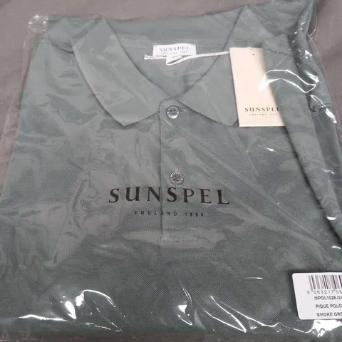 BRAND NEW SUNSPEL PIQUE POLO SHIRT SMOKE GREEN SIZE L