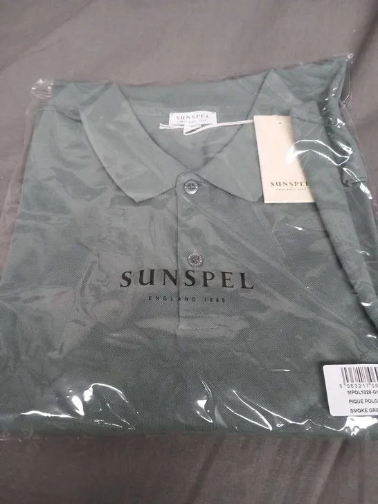 BRAND NEW SUNSPEL PIQUE POLO SHIRT SMOKE GREEN SIZE L