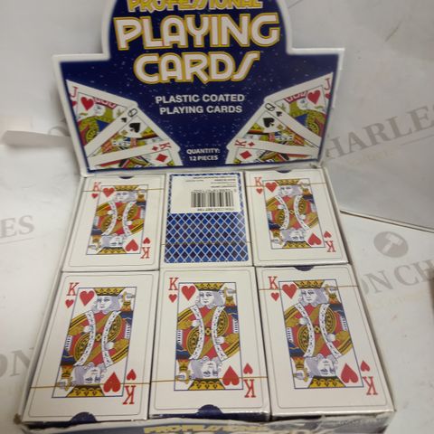 BOX OF 12 PACKS OF STANDARD PLAYING CARDS
