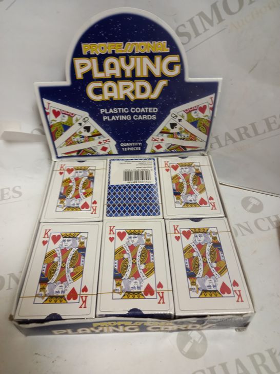 BOX OF 12 PACKS OF STANDARD PLAYING CARDS