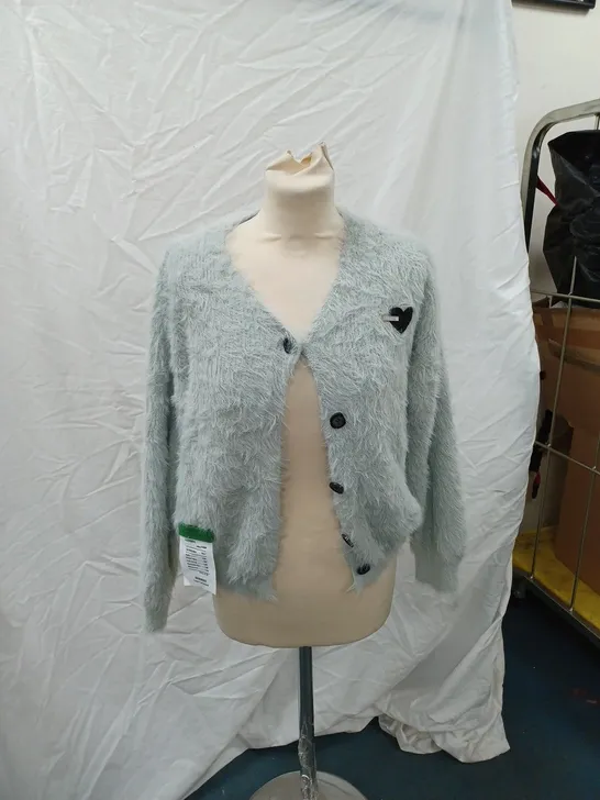 RECOIN FLUFFY BUTTON UP JACKET