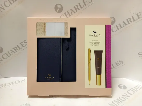 BOXED RADLEY TAKE NOTE ZIPPED POCKET ORGANISER NOTEBOOK SET 