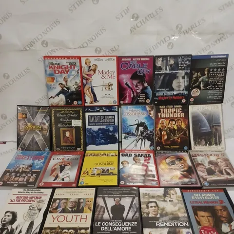 LOT TO CONTAIN 22 X ASSORTED FILMS & DVD'S, INCLUDES EDWARD SCISSOR HANDS, LETHAL WEAPON 2, X-MEN ETC 