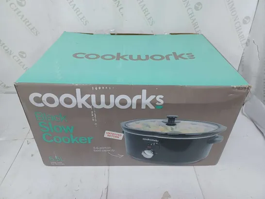 BOXED COOKWORKS SLOW COOKER IN BLACK