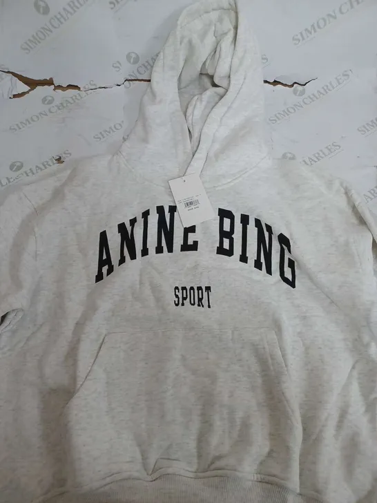 ANINE BING HEATHER GREY SOFT HOODIE - SMALL