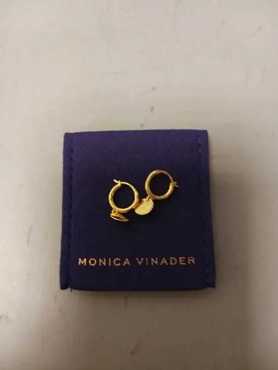 MONICA VINADER CIRCULAR PENDANT DANGLE EARRINGS 