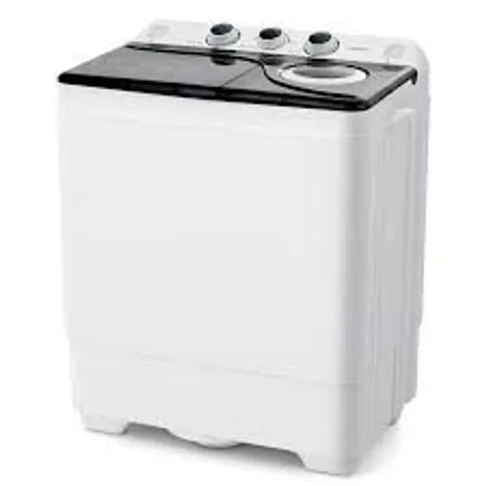 BOXED COSTWAY TWIN TUB WASHING MACHINE PORTABLE LAUNDRY WASHER MACHINE 6.5KG WASHER+2KG DRYER