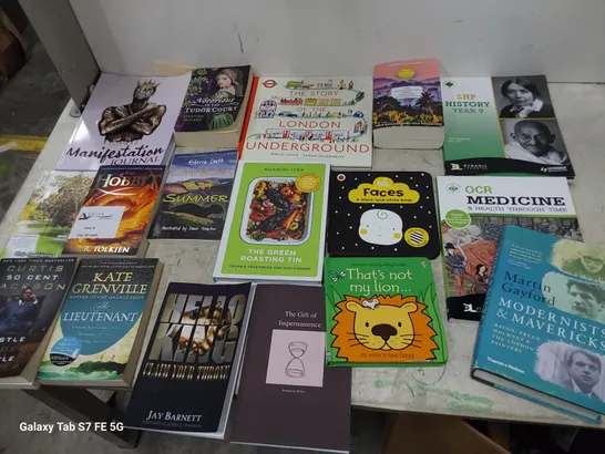 CAGE OF ASSORTED BOOKS, INCLUDING, CHILDREN'S, NOVELS, REFERENCE & TEXT BOOKS