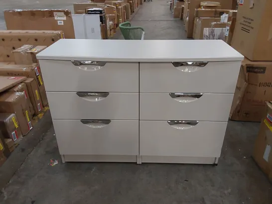 RATLEY 6-DRAWER CHEST OF DRAWERS - WHITE 