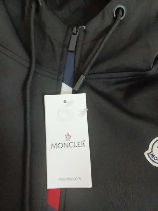 MONCLER BLACK JACKET WITH HOOD - MEDIUM