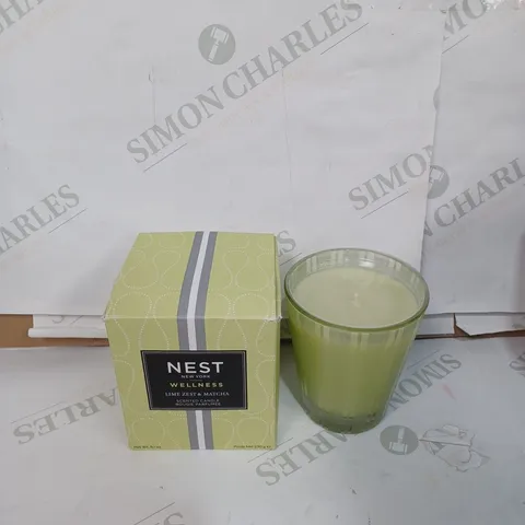 NEST WELLNESS LIME ZEST & MATCHA SCENTED CANDLE 