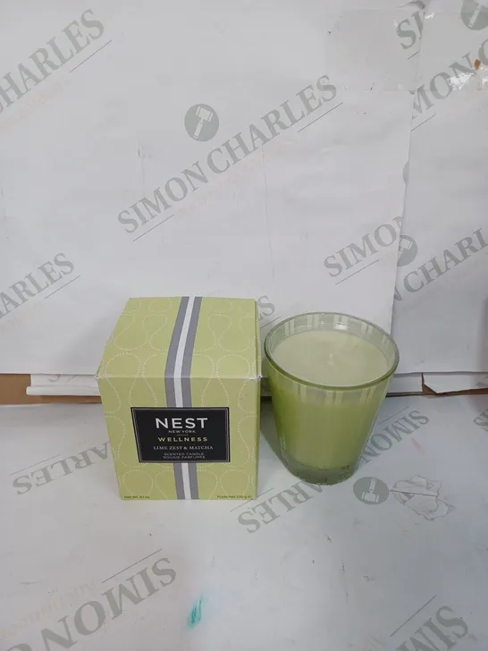 NEST WELLNESS LIME ZEST & MATCHA SCENTED CANDLE 