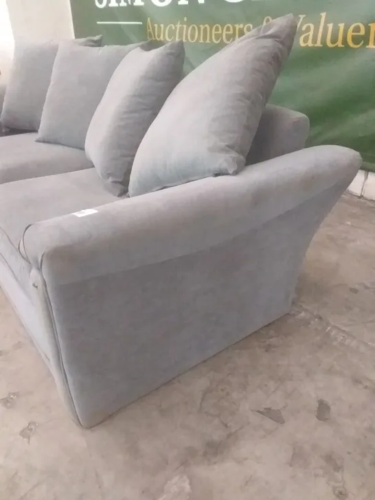 DESIGNER 3 SEATER SOFA GREY WITH SCATTER CUSHIONS