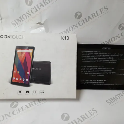 BOXED DRAGON TOUCH K10 TABLET 