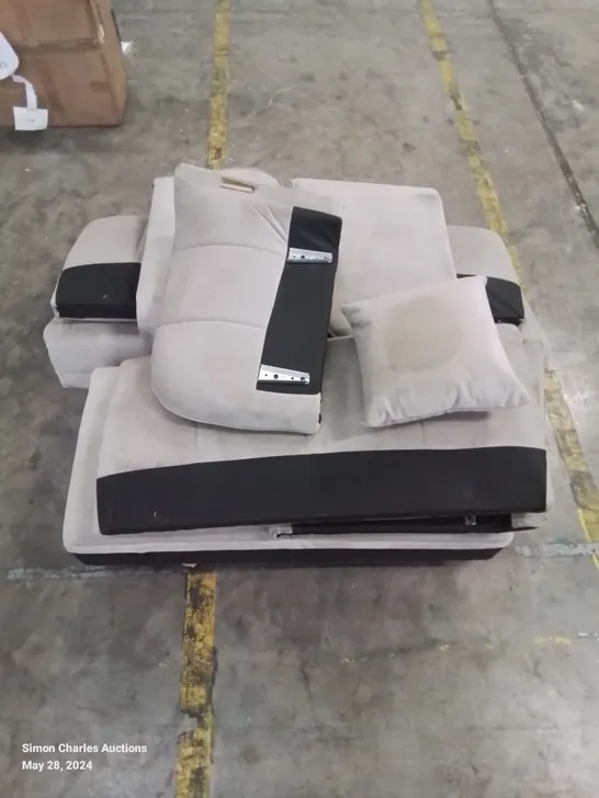 A PALLET OF VARIOUS SOFA PARTS AND CUSHIONS 